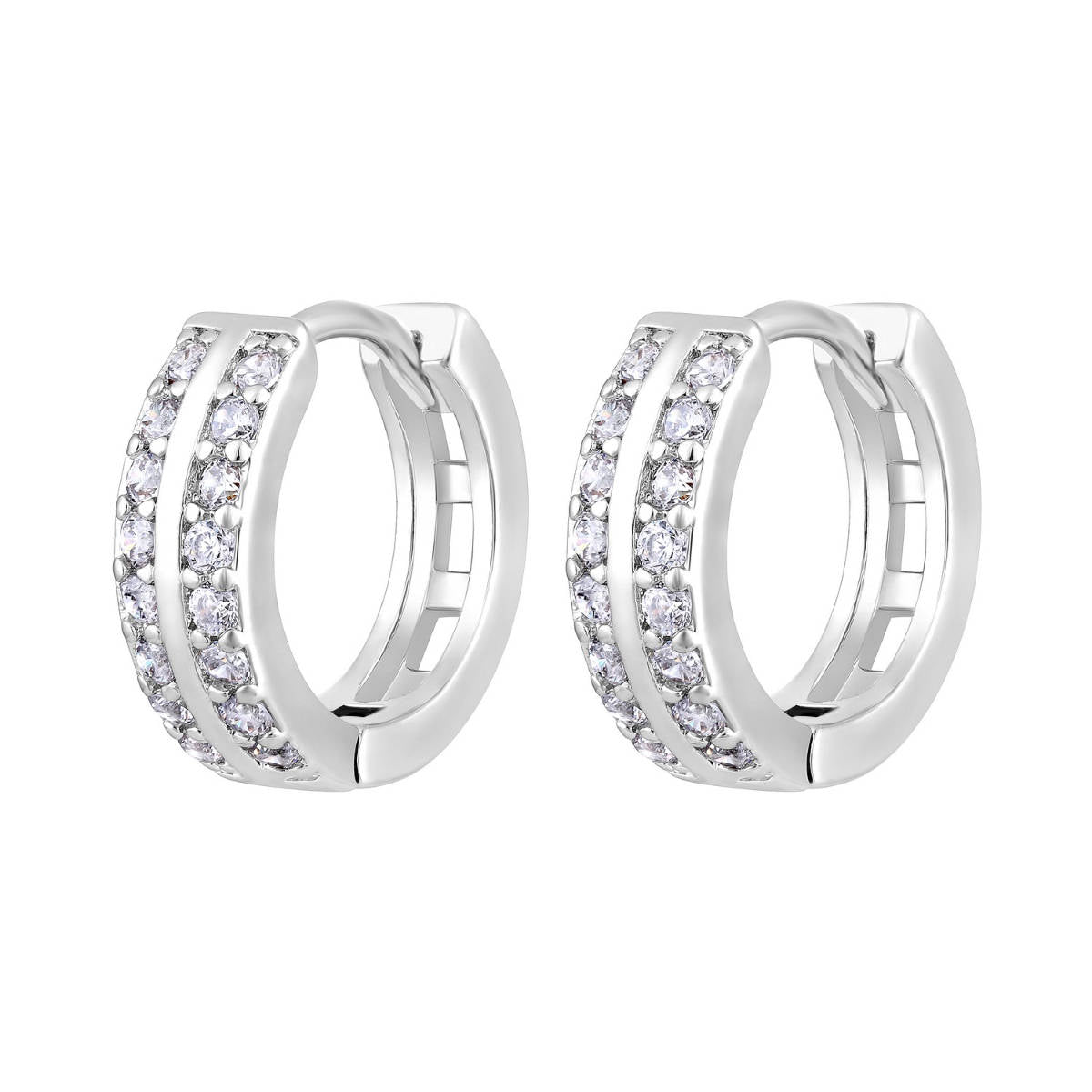 Aatmana Silver Contemporary Hoop Earrings