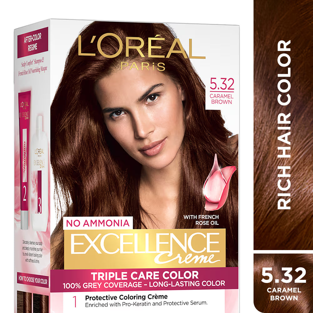 Loreal Paris - Excellence Creme Triple Care Hair Color (72ml + 100g)