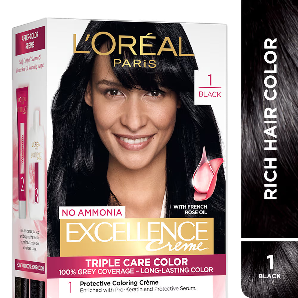 Loreal Paris - Excellence Creme Triple Care Hair Color (72ml + 100g)