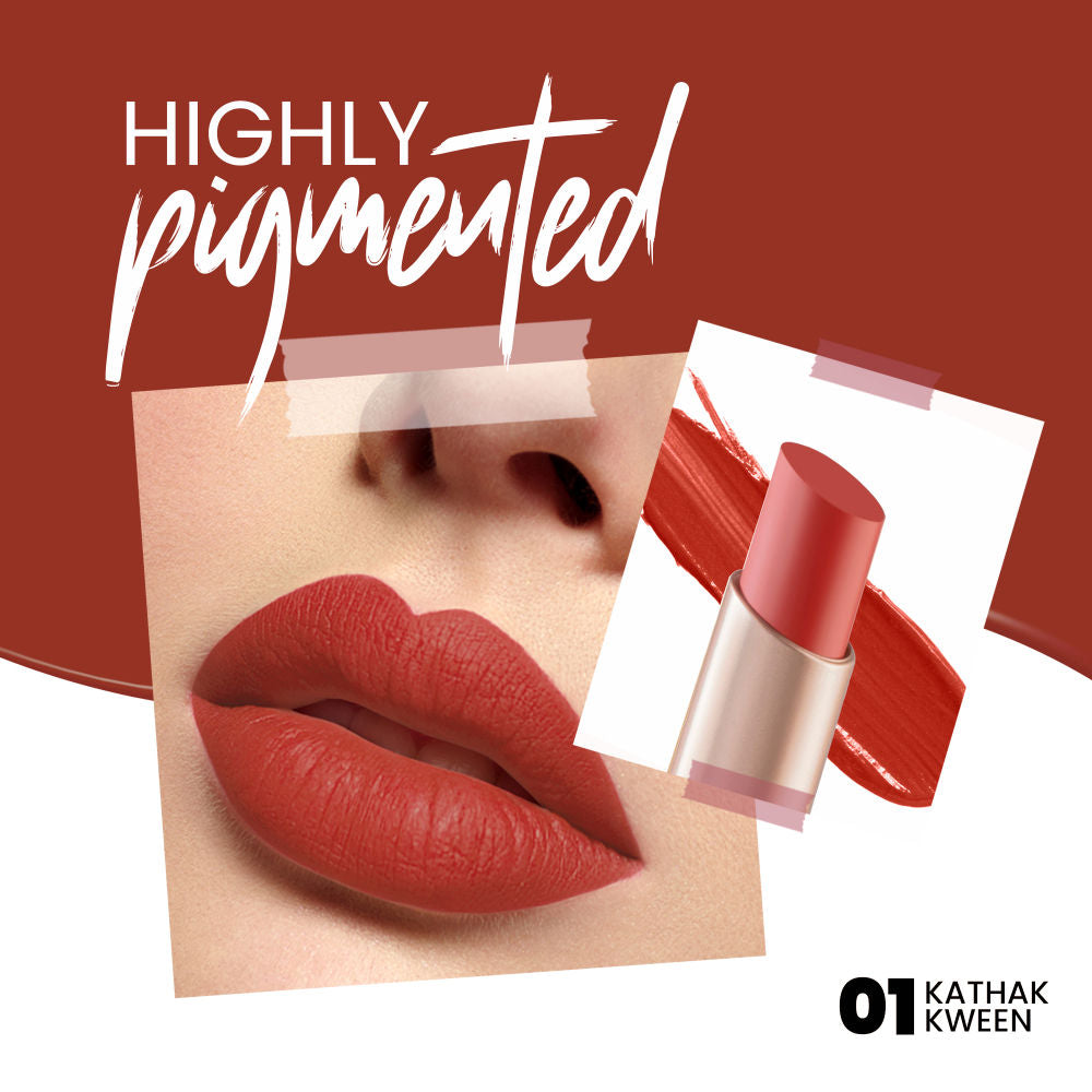MARS Creamy Matte Lipstick 01-Kathak Kween (3.2g)