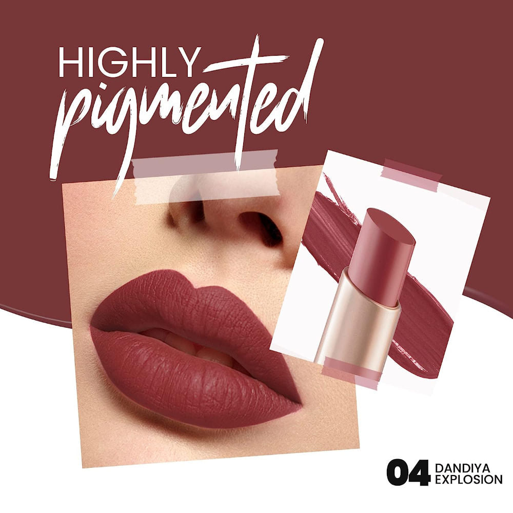 MARS Creamy Matte Lipstick 04-Dandiya Explosion (3.2 g)