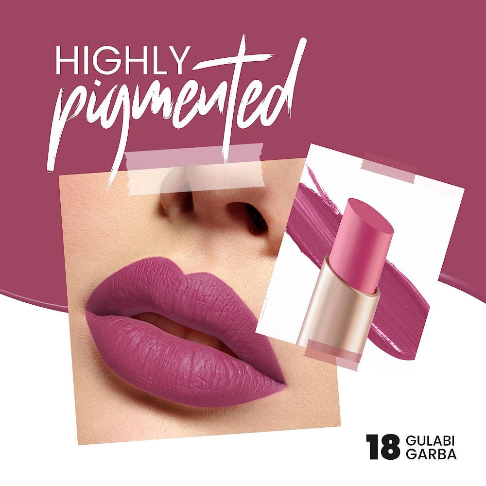MARS Creamy Matte Lipstick 18-Gulabi Garba (3.2 g)