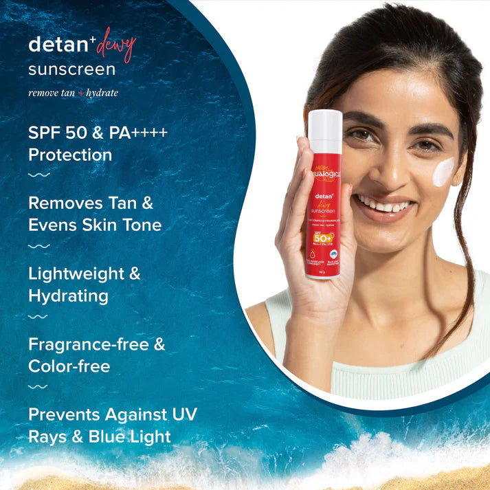 Aqualogica – Detan+ Dewy Sunscreen with SPF 50+ (50G)