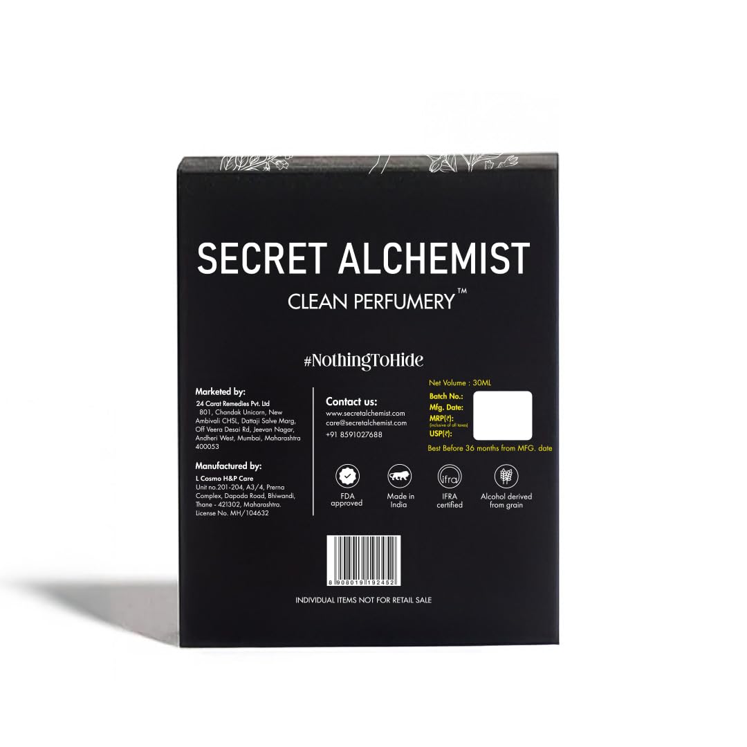 Secret Alchemist Clean Perfume Duo Discovery Set – 10ml x 2 Long Lasting Unisex EDP Gift Set for Women & Men | Floral & Fresh | High Concentration, Travel Size,