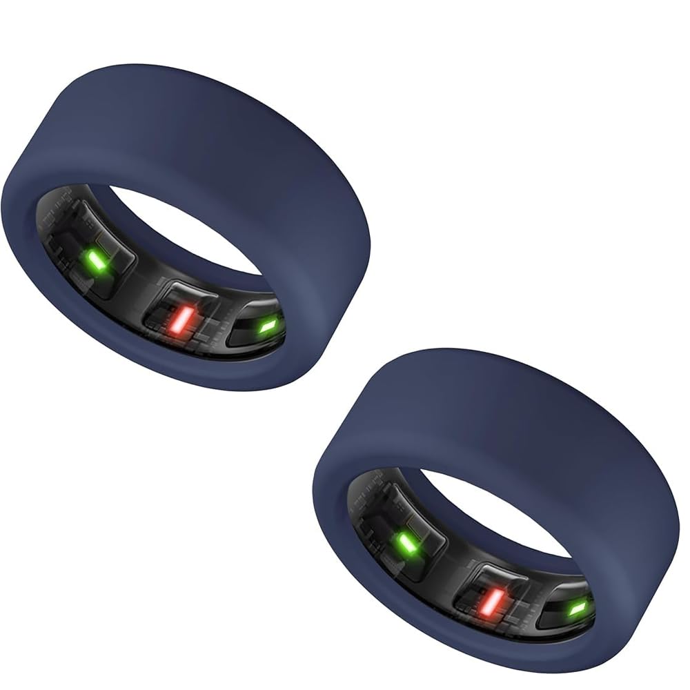 2-Pack Smart Ring Silicone Cover Compatible with Oura Ring Gen 3, Gabit Ring- Lightweight Silicone Smart Ring Protector, Skin Friendly Case for Working Out, (S