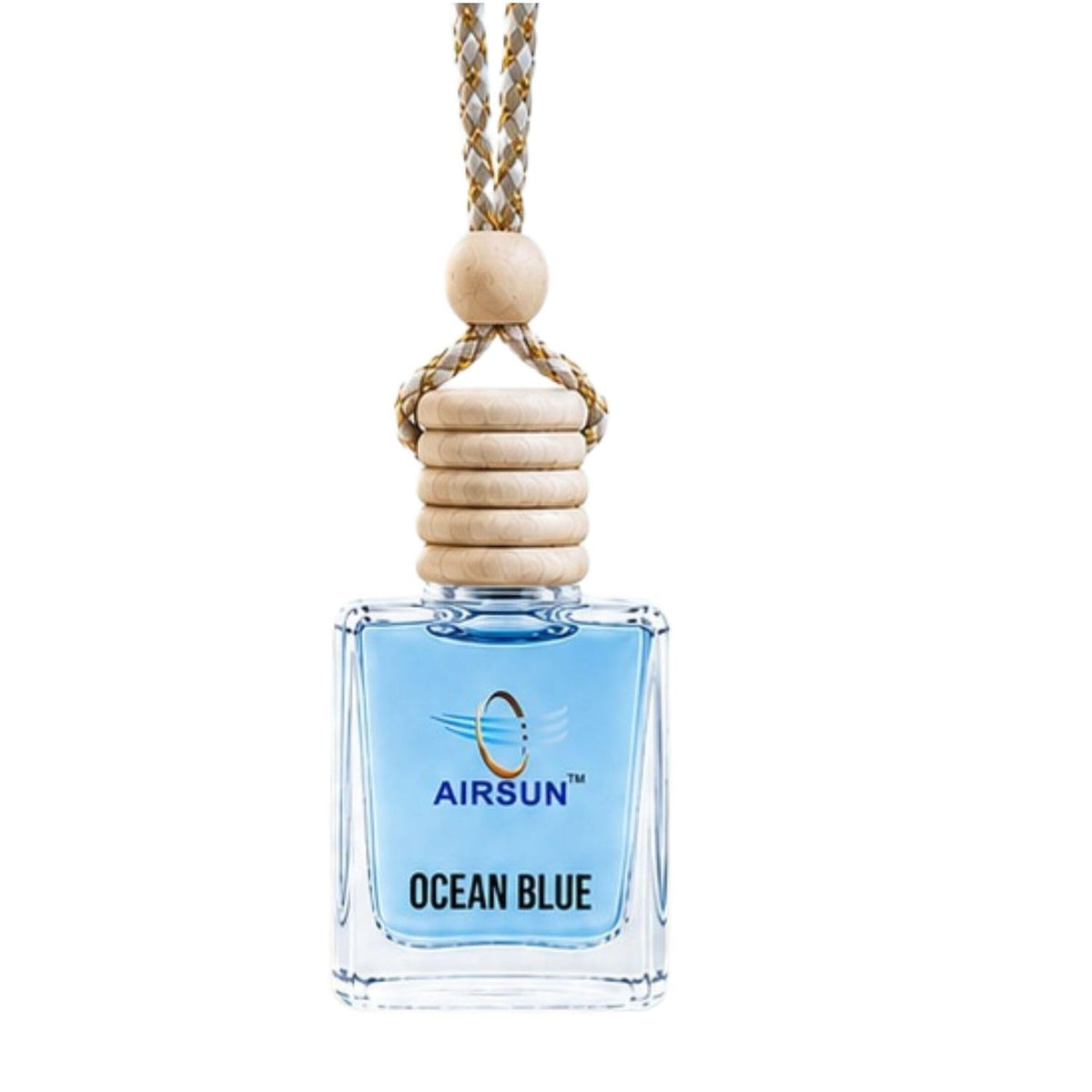 AIRSUN Ocean multicolor Car Freshener 10 ML | Hanging Car Perfume with Wooden Cap | Long-Lasting Refreshing Fragrance | Alcohol-Free Car Air Freshener for Car I