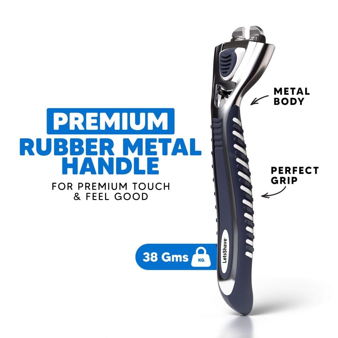 Letsshave Pro All-Year Shave Pack | 365-Day Shaving Kit | (1) Handle + (4) Pro 6 Plus Blades + (4) Pro 4 Blades + (2) Pro 6 Blades + 425g Shave Foam + Travel Ca