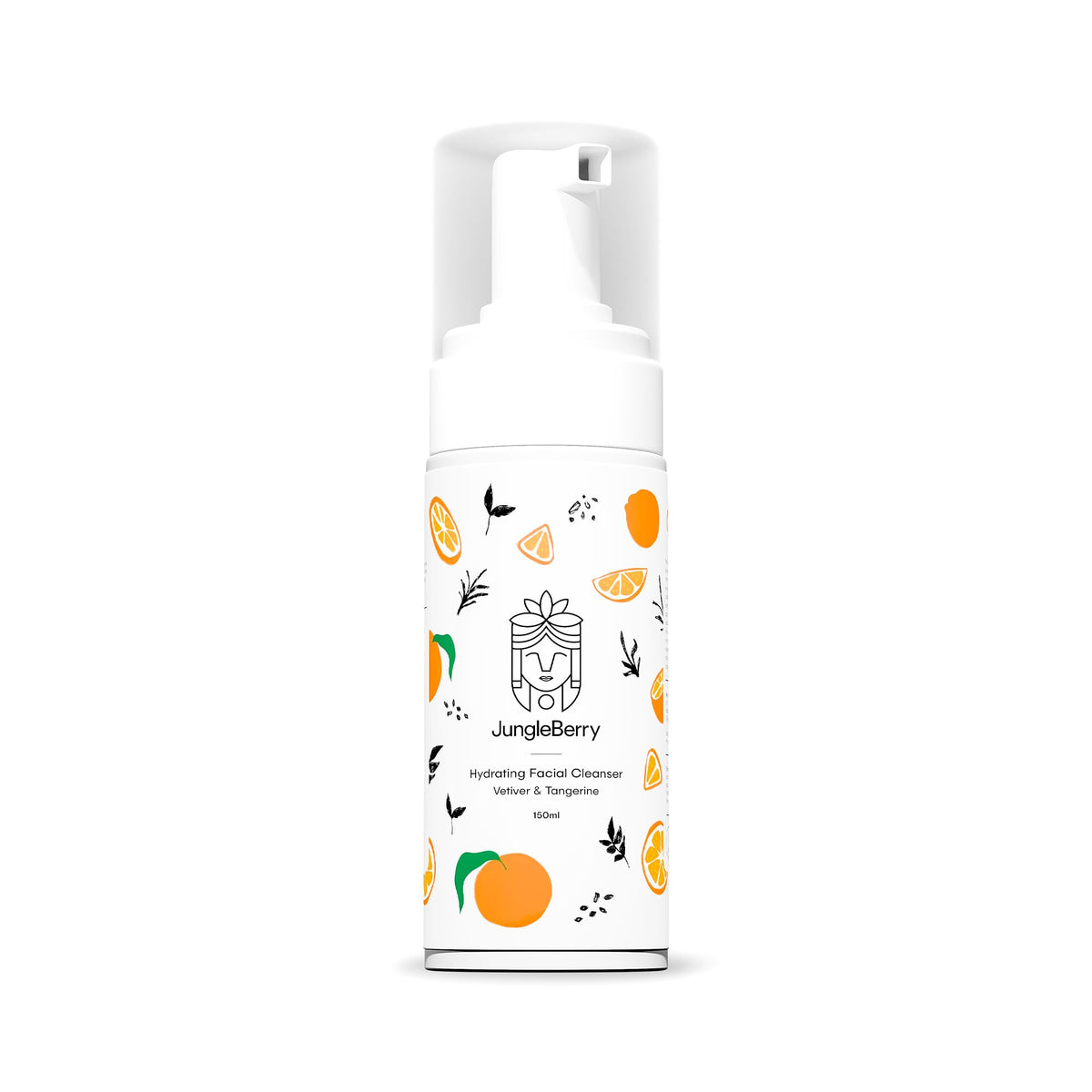 Vetiver & Tangerine Hydrating Facial Cleanser with Neem | Turmeric & Aloevera Face Wash | 150 ml