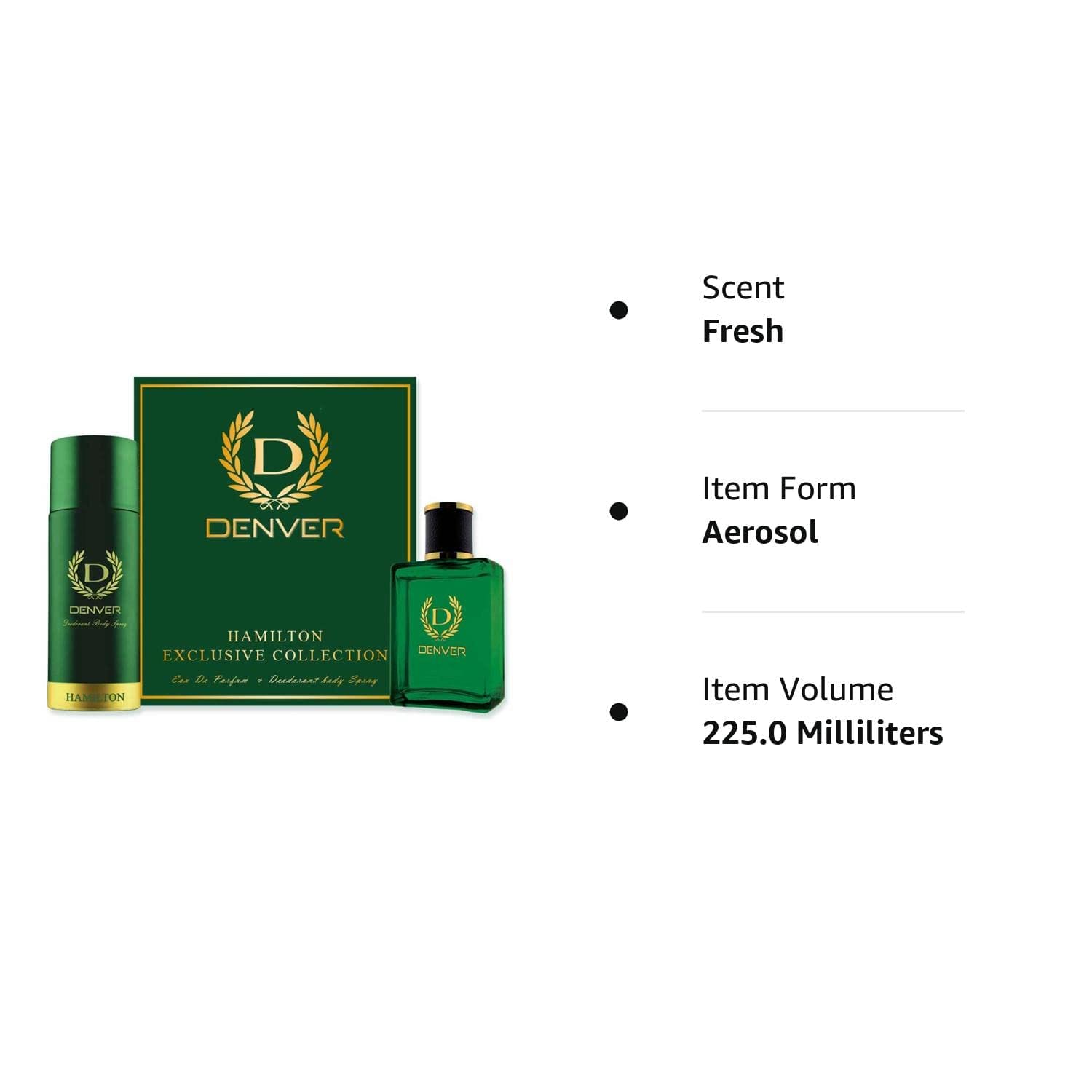 DENVER - Hamilton Gift Set - Perfume (60ML) + Deodorant (165ML) - Men