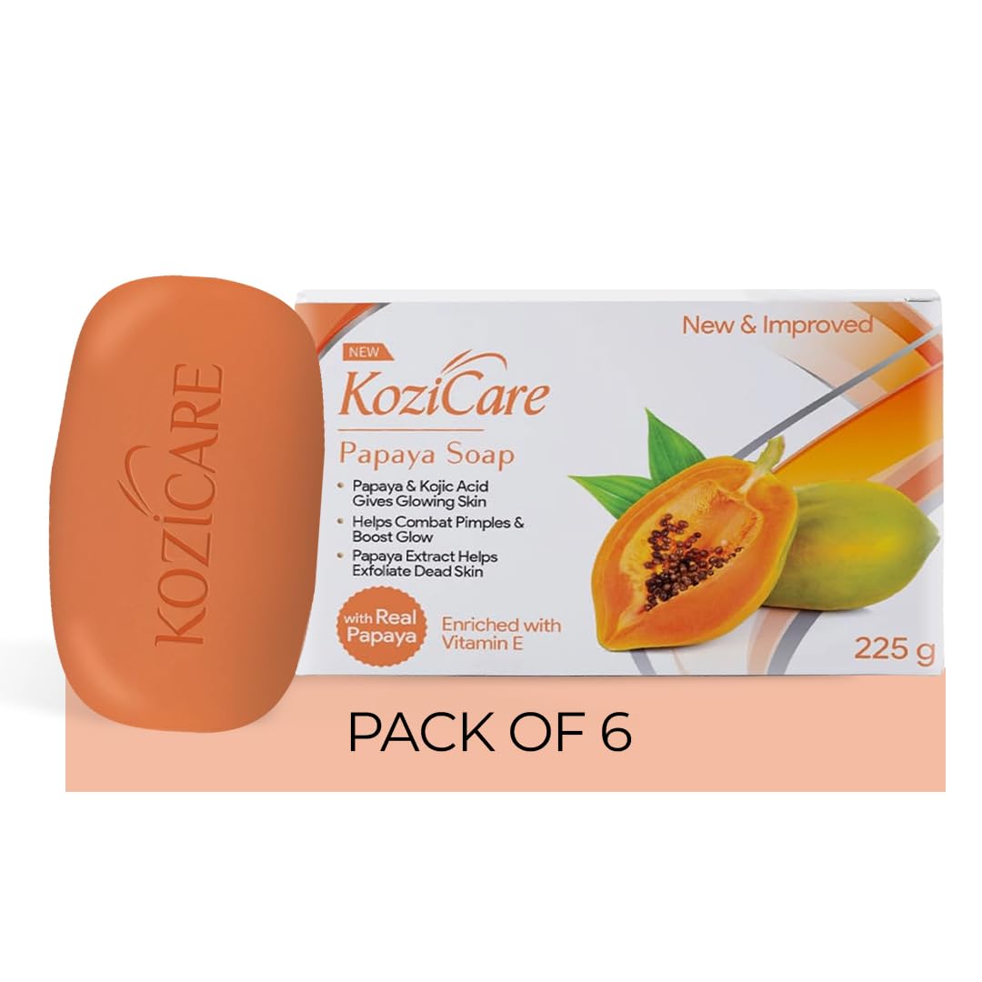 Kozicare Kojic Acid Soap & Glutathione Soap | Papaya Soap | Body Tan Removal Soap | Ghar Ka Soap | Bath Soap Combo Offers | Bathing Soaps for Glowing Skin | Hel