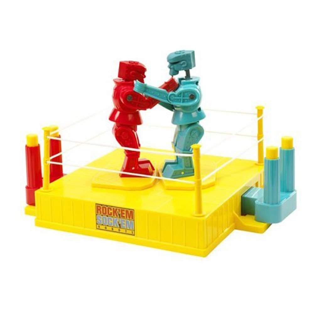 Mattel Rock 'Em Sock 'Em Robots Game - Robots Game, Game, Ages 6+, Red Rocker Robot, Blue Bomber Robot, Arena