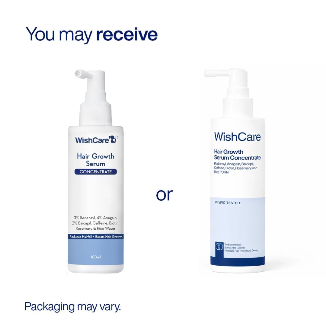 WishCare Hair Growth Serum For Scalp | 94% Saw New Hair Growth | Redensyl & Rosemary Oil | 100% Saw Hairfall Reduction | In-Vivo Tested | For Men & Women | 100m