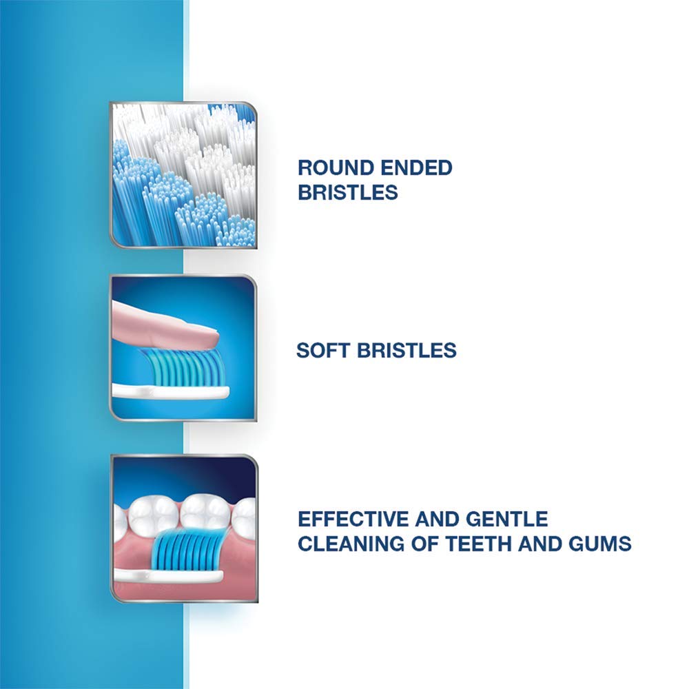 Sensodyne Toothbrush: Sensitive toothbrush with soft rounded bristles, 4 pieces