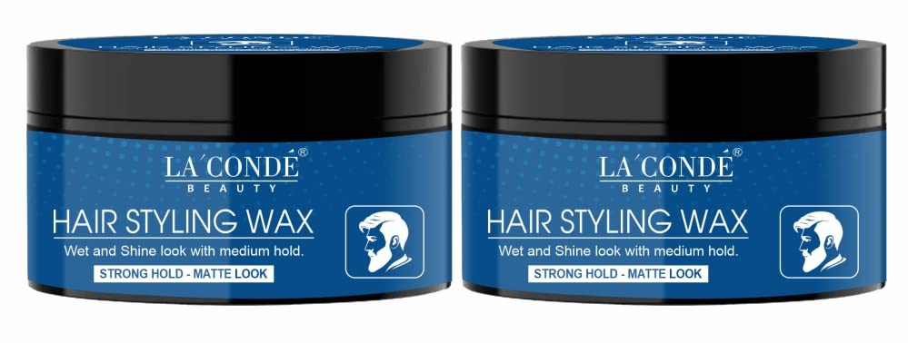 La'Conde Beauty Mattle Look Hair Wax with 24hrs Hold in Normal Hair Pack of 2 of 50 Grams (100 Grams)