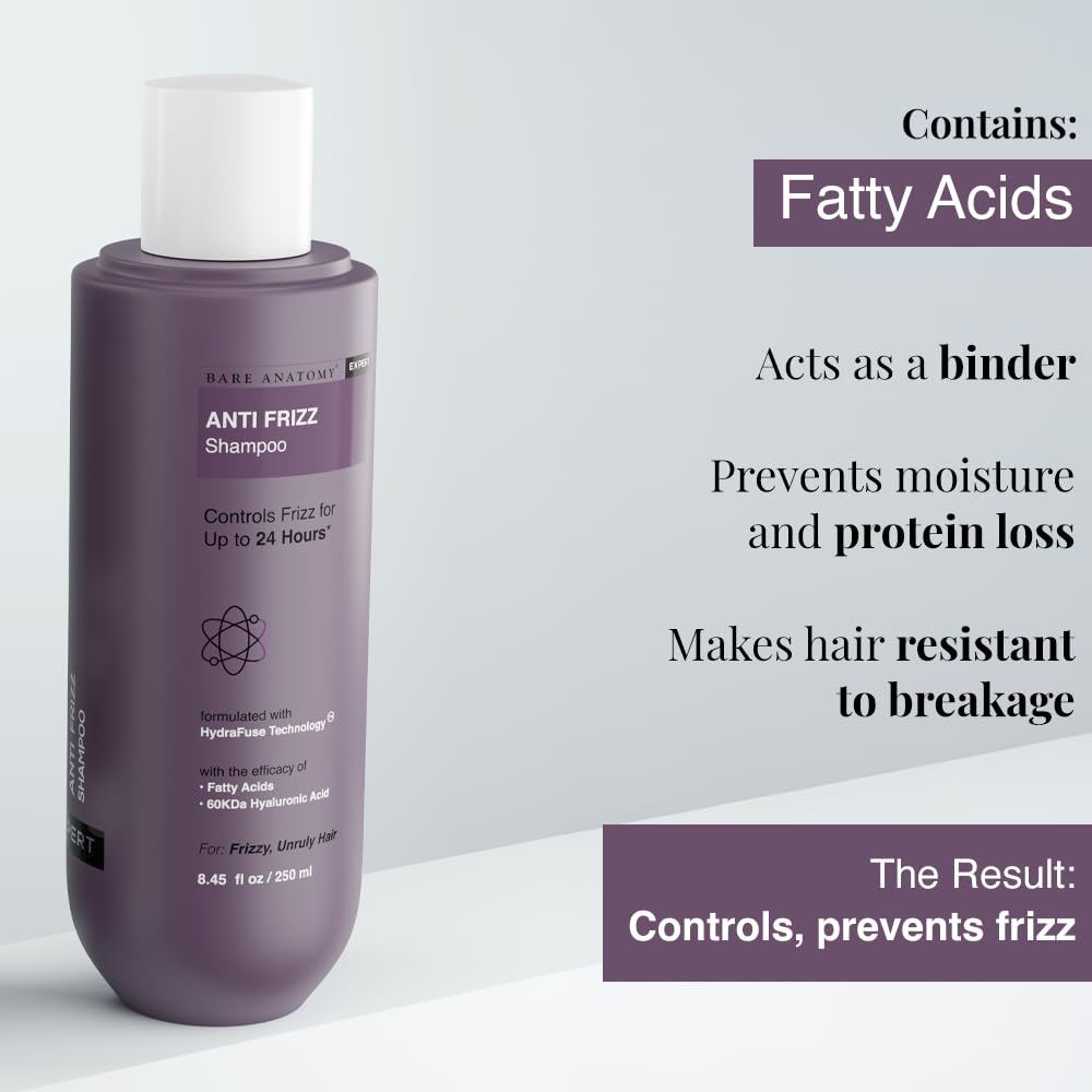 Bare Anatomy Anti Frizz Shampoo | Frizz Control Upto 24 Hours | 250ml
