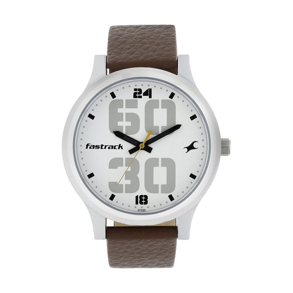 Fastrack Bold Analog White Dial Men's Watch NM38051SL06/NN38051SL06
