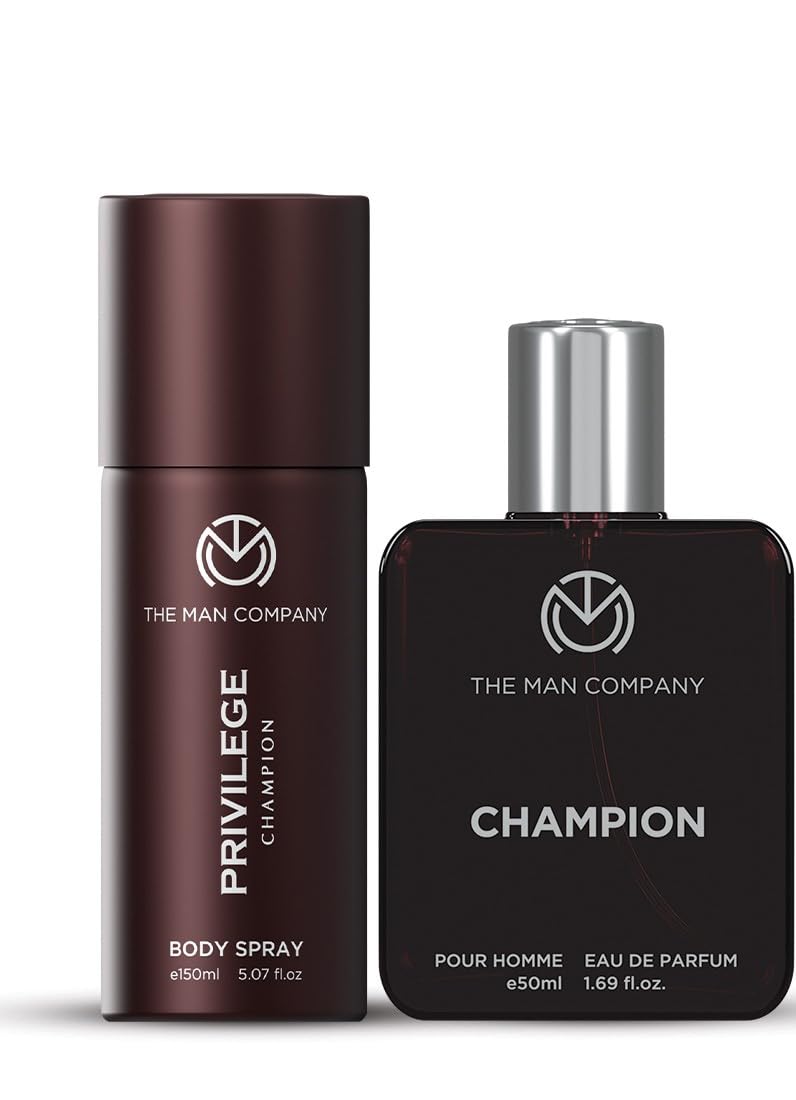 The Man Company Champion Perfume & Deo Combo for Men - Set of 2 | Premium Long-Lasting Fragrance for Him | Valentine gift Set for Boyfriend, Husband