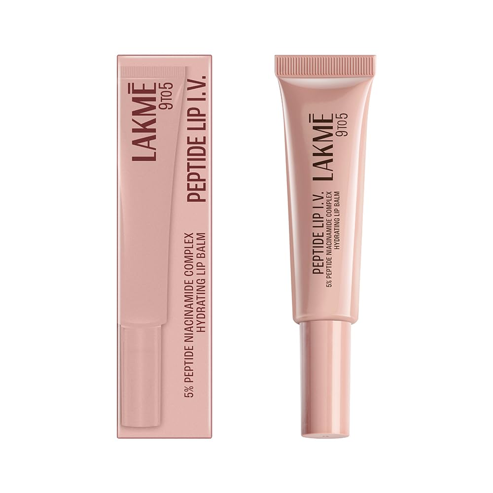 Lakme Peptide Lip IV with 5% Peptide-Niacinamide Complex, For Intense Hydration With A Serum-Like Texture That Visibly Plumps, Smoothens, and Repairs, Peptalk P