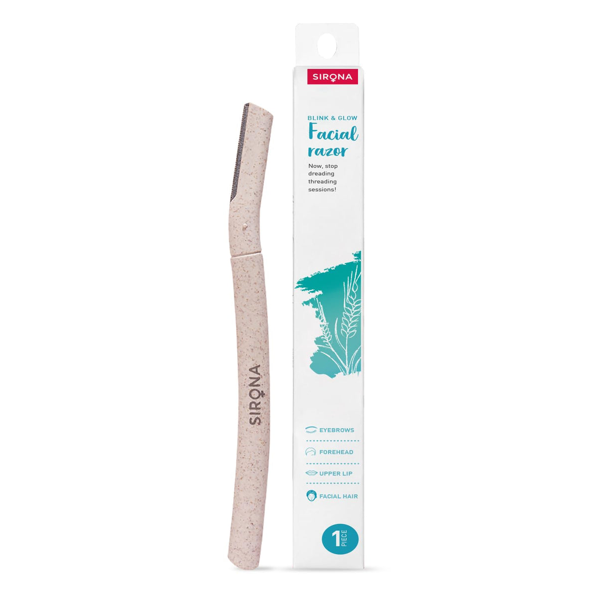 Sirona Reusable Blink & Glow Face Razor for Women - Pack of 2 & Sirona Reusable Blink & Glow Face Razor for Women - 1 Razor