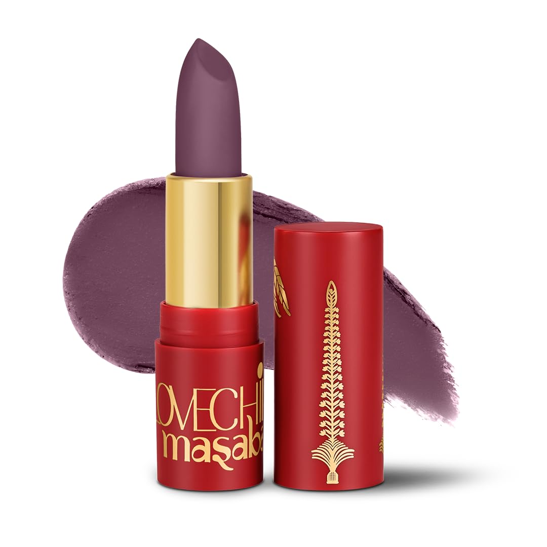 LoveChild Masaba 90s Drip Caramel (Pink Nude) Luxe-Matte Lipstick with Intense One-Swipe Color Payoff in High-Pigment HD Crème Matte Formula, 4gm