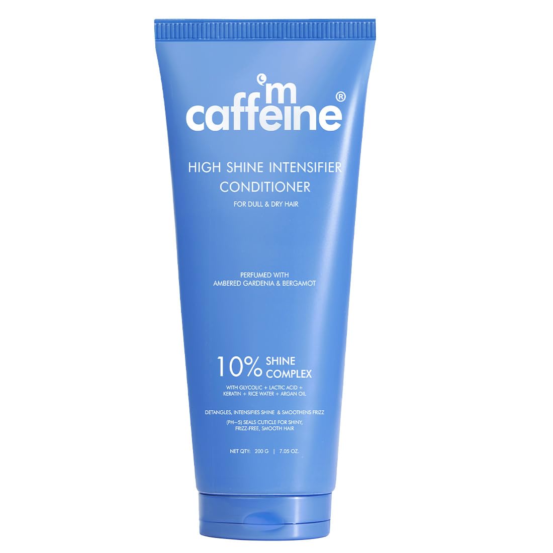 mCaffeine Glossy Hair Conditioner for Dry & Frizzy Hair| 10% Shine Complex with Glycolic Acid & Keratin| Smoothens Hair Fiber| 48 Hr Frizz Control| Fresh Floral