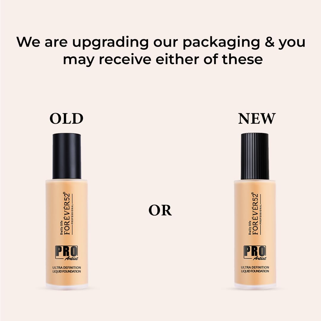Daily Life Forever52 Pro Artist Ultra Definition Liquid Foundation | Long Lasting, Full Coverage, 24H, Waterproof & Sweatproof, Lightweight Hydrating, Oil-Free Formula - Caramel (BUF011) 60ML