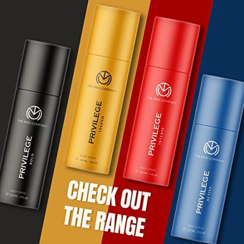 The Man Company Deodorant For Men - Privilege Active | Premium Fragrance | Long-lasting Freshness | Protects Against Body Odour | Keeps You Active - For Men (15