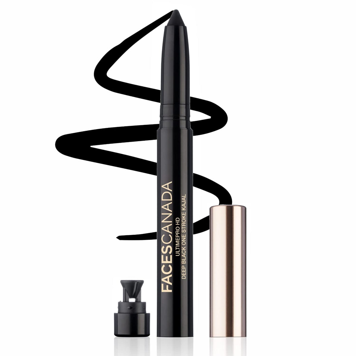 Faces Canada Ultimepro Hd Deep Black One Stroke Kajal 1.4G Pack of 1 (1.4g)