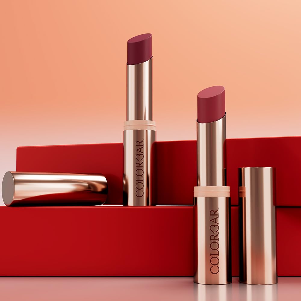 Colorbar Kissproof Lipstick Nude Kiss Lightweight and Matte texture Vegan,Paraben,Mineral Oil,Sulphate,Cruelty Free 3.7g