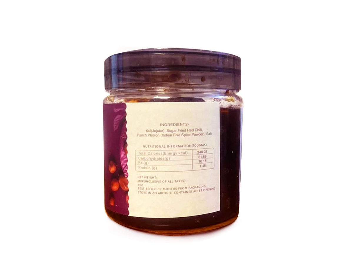 Bangla Homemade Kul Pickle - 250G, Kul Achar, Jujube Pickle, Premium Kuler Achar, Sweet & Sour Berry Pickle 250 g