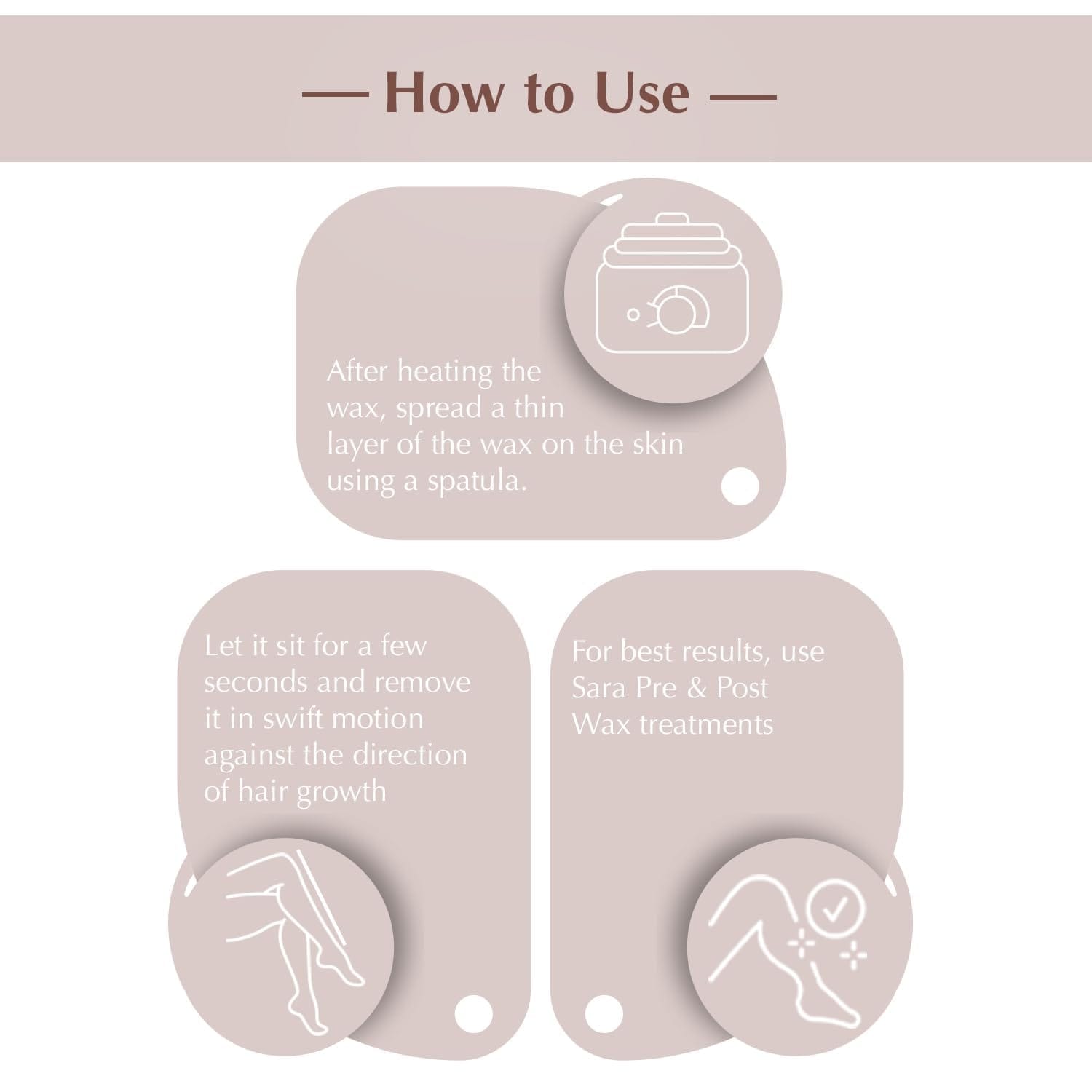 SARA - Brazilian Peel off White Chocolate Wax For Face, Under Arms & Intimate Hair Removal, (500)g