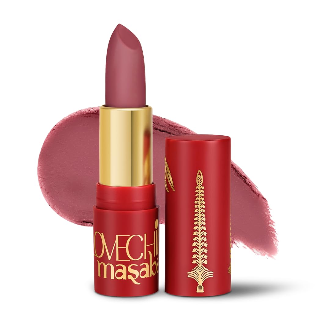 LoveChild Masaba 90s Drip Caramel (Pink Nude) Luxe-Matte Lipstick with Intense One-Swipe Color Payoff in High-Pigment HD Crème Matte Formula, 4gm