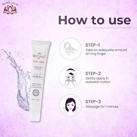 Mitchell USA Lineless Eye Complex, Anti-Aging Under Eye Serum For Dark Circles and Puffiness (15 ml)