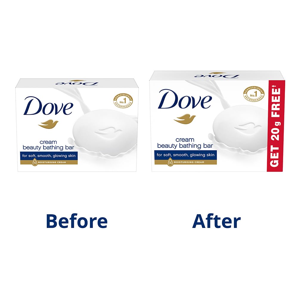 Dove Cream Beauty Bathing Bar 100g + 20g FREE 120 g (Pack of 1)