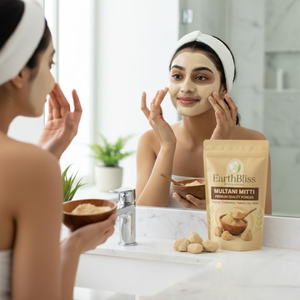 Pure Multani Mitti Powder 250g | 100% Natural Fuller’s Earth | Face Pack for Glowing Skin, Acne Control, Oil Removal & Tan Removal | Multani Mitti for Men & Wom