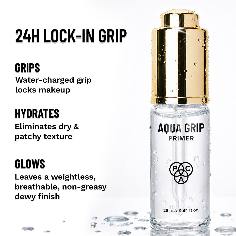 PAC Aqua Grip Primer - Infused with Silicone, Lightweight, Waterproof, Prolongs Makeup Wear (25ml)