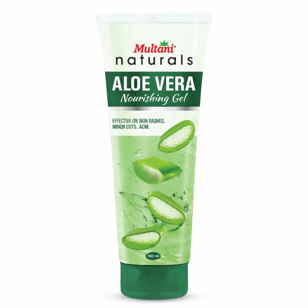 Multani Naturals Aloe Vera Nourising Gel (150ml) For Face & Hair | Hydrating, Moisturizing, Soothing Skin | Multipurpose Gel | Paraben Free 150 ml