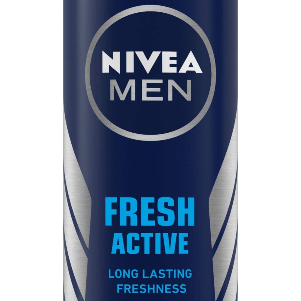 NIVEA Fresh Active Spray Deodorant For Men , 2 Count