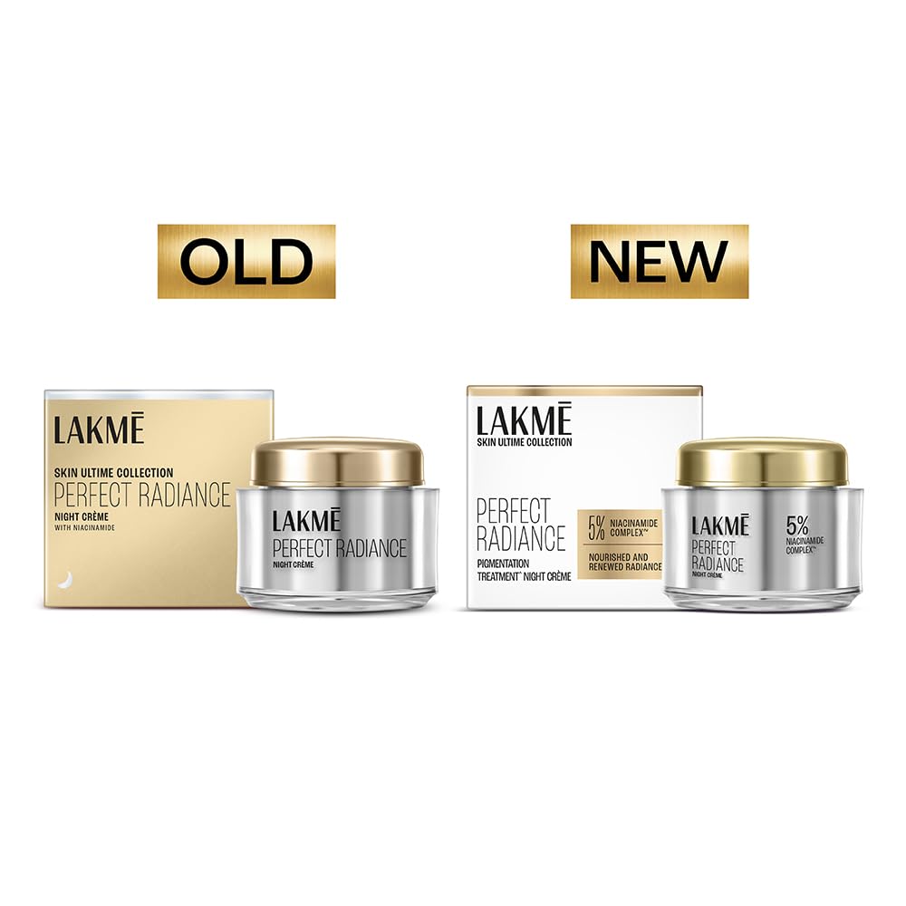 Lakme Absolute Perfect Radiance Brightening Night Cream 50 g|| Daily Repair Face Moisturizer for Illuminated|| Glowing Skin -With Glycerin & Niacinamide Night C