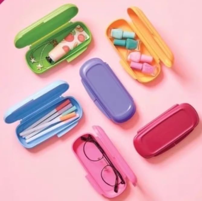 New Tupperware Tupperware T-Bar SnackBar Organizer Keeper Eyeglass Case (One piece) in Blue