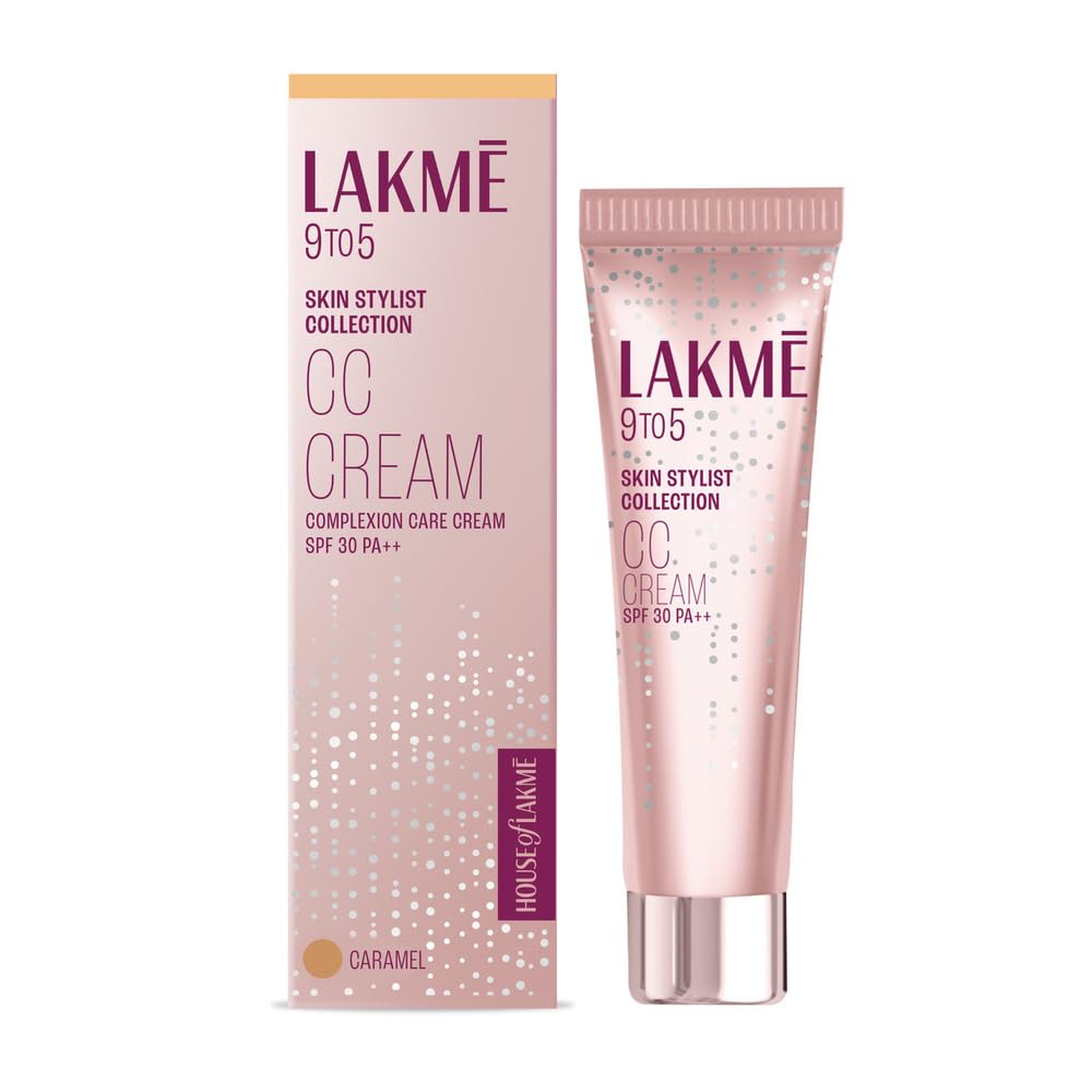 Lakme 9 to 5 CC Cream Caramel with 3% Niacinamide Complex SPF30 PA++ | 90% lightweight moisturizing cream for Care & 10% Foundation for Care |Conceals Dark Spot