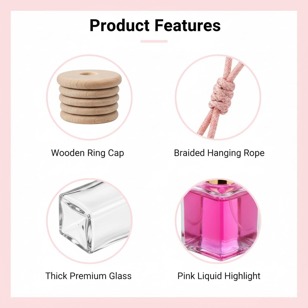 72 Hours Long-Lasting Car Perfume | Hanging Car Air Freshener Pod for Interior |Aromahpure, Lavender, Black Amber, Airganic, Evair | Odor Eliminator Hanging Car