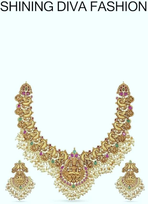 Handcrafted Pearl Choker Necklace Set - Traditional Indian Jewelry for Women - 22k Gold Plated Bridal Choker with Earrings