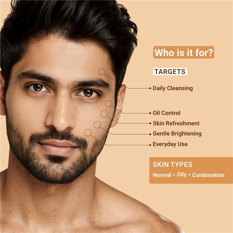 Machismo Ultra Glow Face Wash for Men | Niacinamide & Glutathione Detan Cleanser | Skin Brightening, Cleansing & Oil Control | Removes Dirt, Sweat & Pollution |