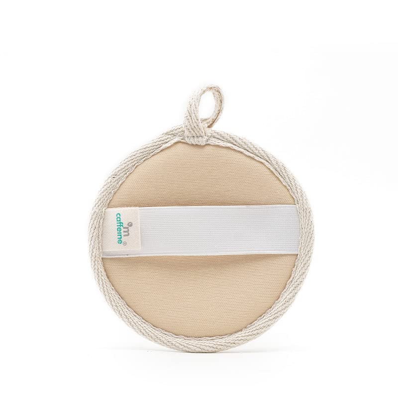 mCaffeine Exfoliating Loofah for Removing Dead Skin | Made of 100% Natural Ramie Fibre | Gentle on the Skin | Sustainable, Unisex | Easy to Hang