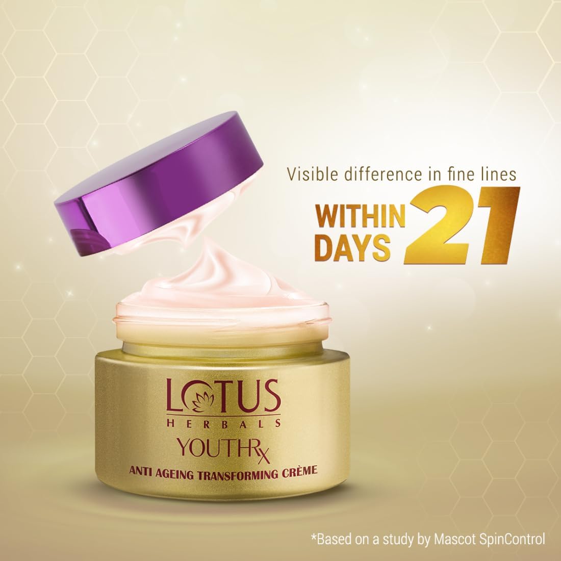 Lotus Herbals YouthRx Anti Ageing Transforming Face Cream SPF 25 and PA+++ | Reduce Dark Spots and Blemishes | Preservative Free | Suitable For Oily, Dry & Combination Skin| For Women and Men | 50G