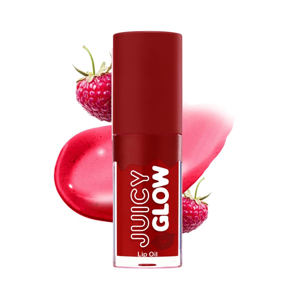 Daily Life Forever52 Juicy Glow Lip Oil – Hydrating Tinted Lip Gloss, Plumping & Nourishing Formula | Non-Sticky, High Shine Gloss | Sheer Juicy Tint for Soft Lips (Raspberry-04, Juicy Lip Glow) | Hydrating Lip Oil