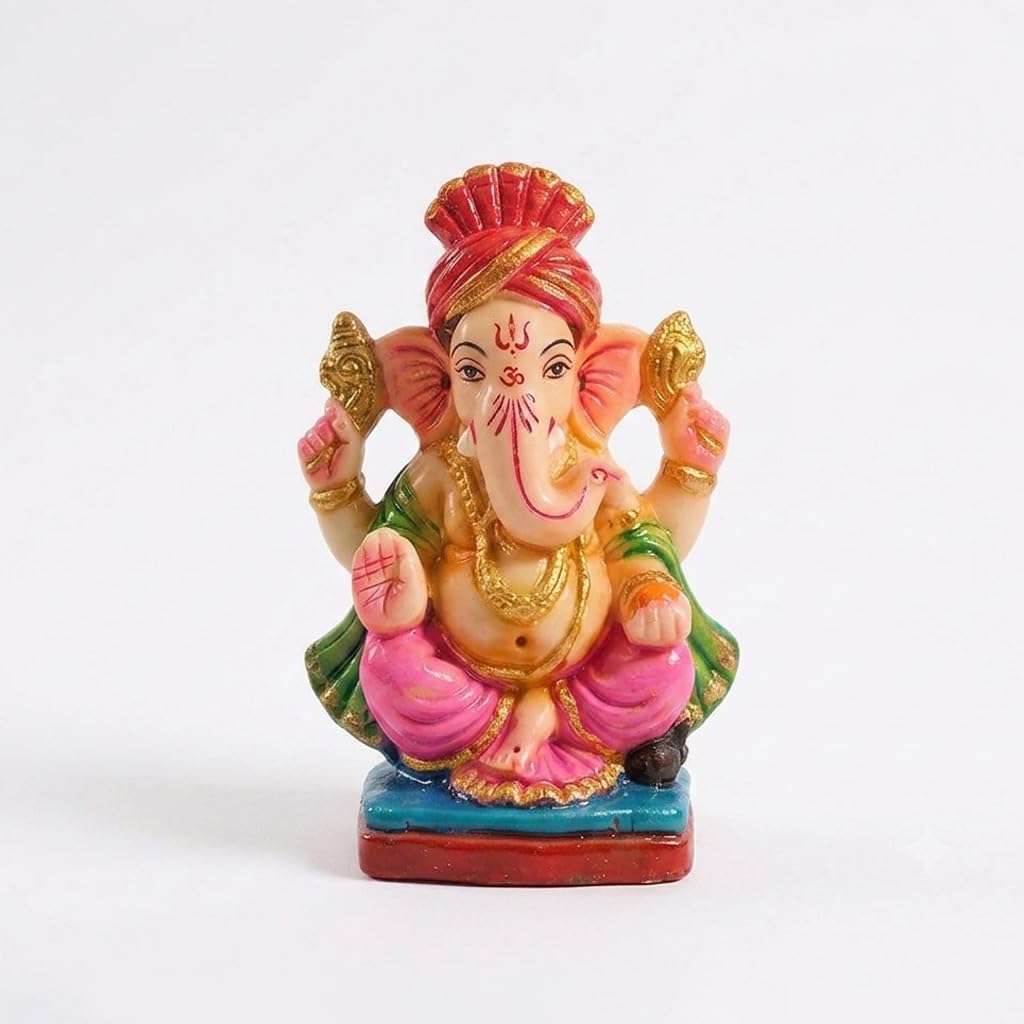 RAJWADI Ganesha Idol 4" Colour