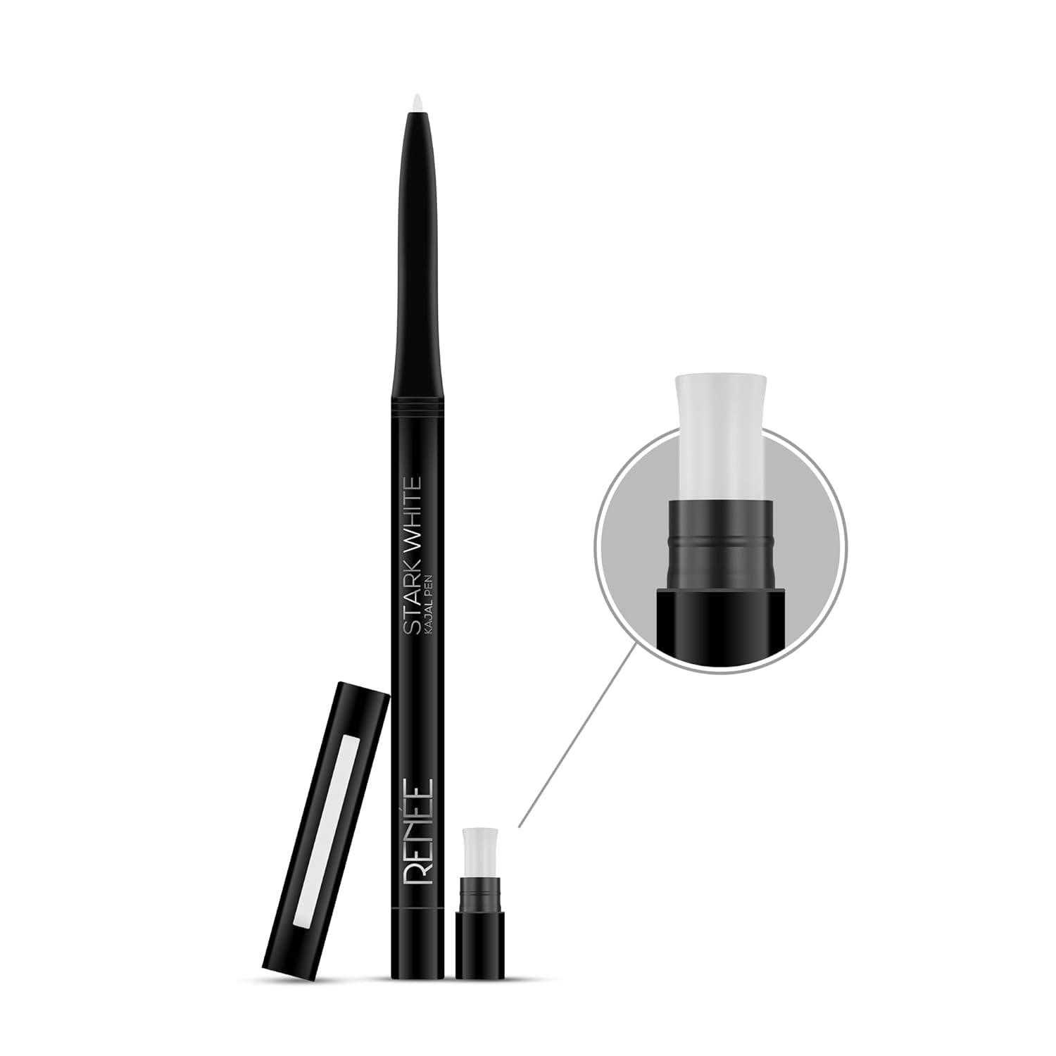 RENEE - Kajal Pen with Sharpener - Stark White - 0.35gm