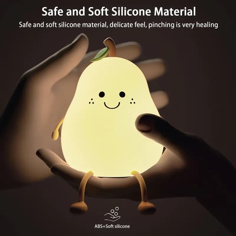 Niwlix Pear Night Light Lamp for Bedroom Kids 7 Color Changing Kids Toddler Night Light Lamp Baby l Gift Items for Women Kids l Valentine's Birthday Gift Toys f